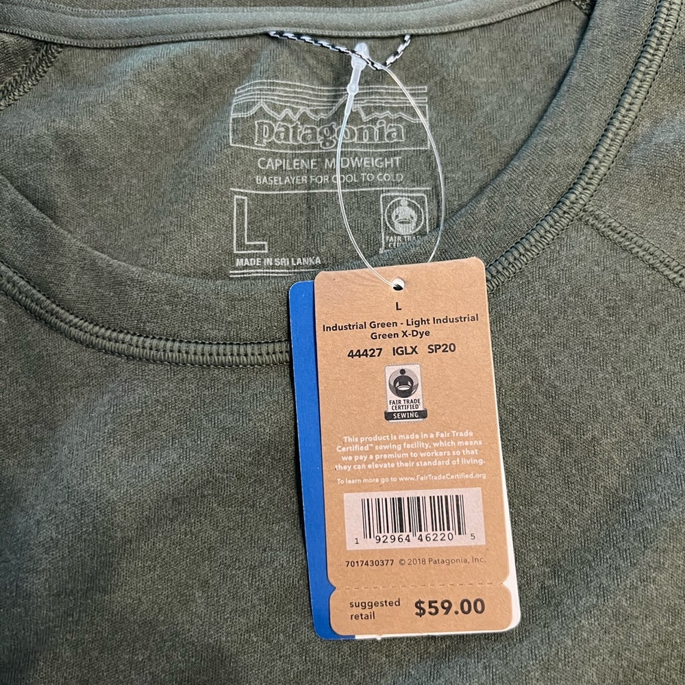 Patagonia NWT Midweight Crew Baselayer L